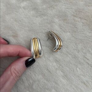 House of Harlow mixed metal  kerchief earrings